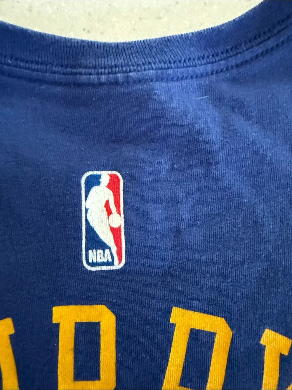 Nike Golden State Warriors Blue Kids' Sz. Large 14/16 T-Shirt. Curry. NBA #30